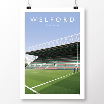 Welford Road From The Try Line Leicester Tigers Rugby Poster, 2 of 7