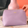 Personalised Lilac Date Travel Make Up Bag Case, thumbnail 1 of 6