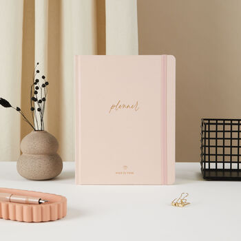 Undated Weekly Planner Blush Cloth, Luxury Diary, 2 of 12