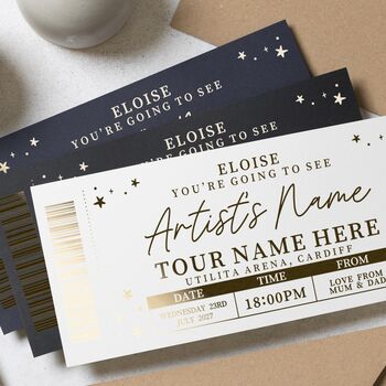 Personalised Concert Ticket Voucher, 3 of 9