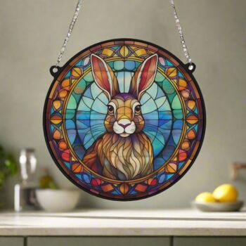 Hare Stained Glass Effect Suncatcher, 2 of 6