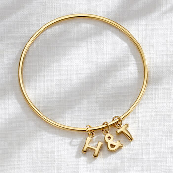 Personalised Chunky Initial Bangle, 2 of 7