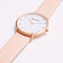 Classic Rose Gold Vegan Leather Watch, thumbnail 4 of 12