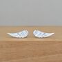 Sterling Silver Angel Wings Stud Earrings, thumbnail 1 of 2