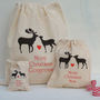 Personalised Christmas Reindeer Gift Bags, thumbnail 3 of 4