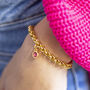 Chunky Rope Chain Birthstone Bracelet, thumbnail 1 of 12