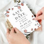 Personalised Wedding Invites 'Save The Date' Pink Floral Set Of 36, thumbnail 5 of 5