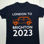 Personalised London To Brighton Mini T Shirt, thumbnail 4 of 11