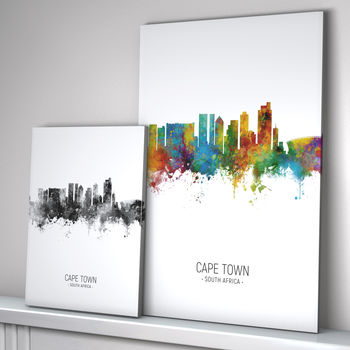 Cape Town Skyline Portrait Print And Box Canvas, 2 of 5