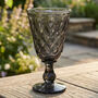 Set Of Four Smoked Grey Wine Goblets, thumbnail 3 of 7