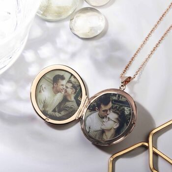 Personalised 18 K Rose Gold Plated Tree Of Life Locket, 6 of 12
