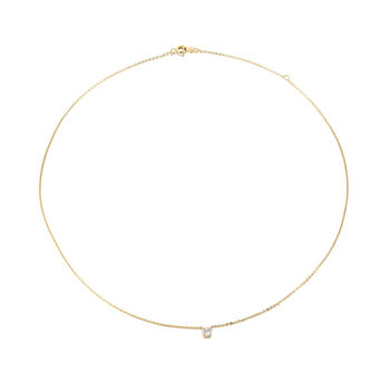 9ct Solid Gold Solitaire Cz Necklace, 4 of 5