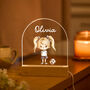 Personalised Football LED Light For Girl, thumbnail 3 of 4