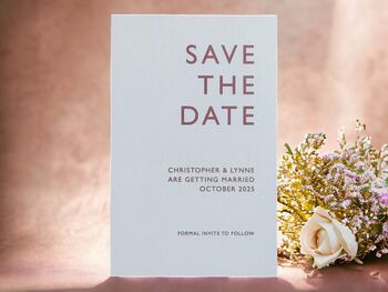 Minimalist Save The Date Cards And Envelopes Set Of 10, 4 of 5