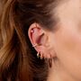 Double Hoop Illusion Earrings, thumbnail 2 of 3