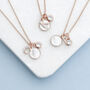 Mother Of Pearl And Crystal Initial Necklace, thumbnail 1 of 10