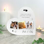 Personalised Couples Photo White Freestanding Heart, thumbnail 1 of 6