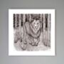 'Lion In Snow' Print, thumbnail 1 of 3