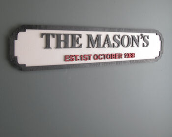 Personalised Street Sign In A Vintage Railway Design, 4 of 6