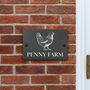 Personalised Chicken Slate House Number Sign, thumbnail 2 of 2