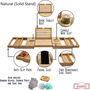 Wood Home Spa Bathtub Caddy Bath Tray, thumbnail 7 of 8