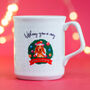 Red Dachshund Festive Christmas Mug, thumbnail 1 of 3