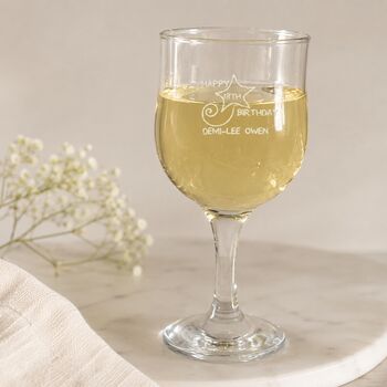 18th Birthday Gift Engraved Wine Glass, 3 of 10