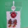 Painted Gingerbread Man Earrings With Stand, thumbnail 6 of 8