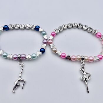 Personalised Ballerina Or Gymnast Charm Bracelet, 2 of 12