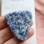 Brazilian Sodalite Smoothstone With Pouch | Crystal, thumbnail 5 of 7