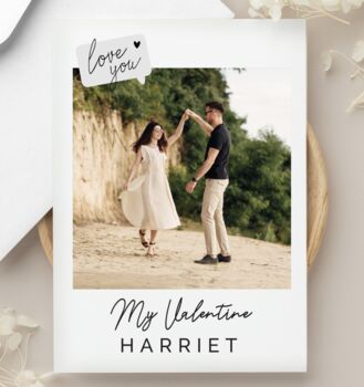 Personalised Love You Photo Greeting Card, 8 of 8