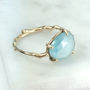Twig Statement Ring With Rose Cut Blue Topaz, thumbnail 2 of 7