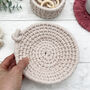 Macrame Kit, Coiled Baskets, Nude, thumbnail 7 of 9