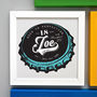 Personalised 18th Birthday Beer Bottle Top Framed Print, thumbnail 2 of 7