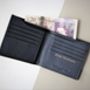 Personalised Mens Luxury Leather Billfold Wallet, thumbnail 4 of 9