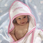 Personalised Pink Blanket, Towel, Comforter Baby Hamper, thumbnail 6 of 10