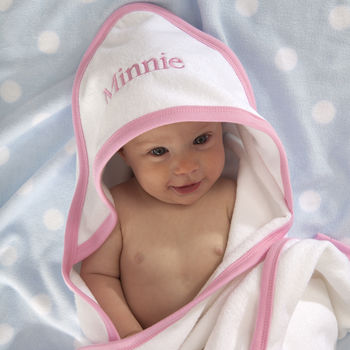 Personalised Pink Blanket, Towel, Comforter Baby Hamper, 6 of 10