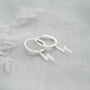 Sterling Silver Lightning Hoop Personalised Earrings, thumbnail 4 of 11