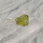 Raw Peridot Sterling Silver Pendant Necklace, thumbnail 2 of 12