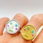 Statement Ring With Cute Robot Faces In Gold Or Silver, thumbnail 7 of 10