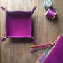 Personalised Leather And Suede Desk Tray/ Organiser, thumbnail 4 of 5
