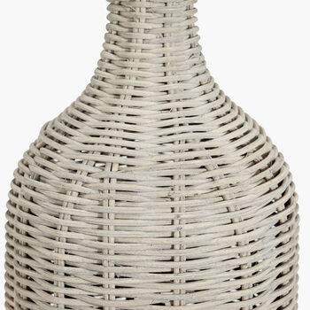 Grey Wash Rattan Bottle Table Lamp, 5 of 7