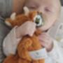 Personalised Highland Brown Cow Toy Baby Comforter, thumbnail 9 of 11