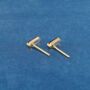 925 Sterling Silver Blue Baguette Stud Earrings, thumbnail 7 of 8