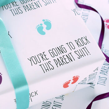 Rock This Parent Shit New Baby Wrapping Paper, 6 of 7