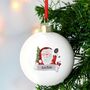 Personalised Father Christmas Hanging Bauble, thumbnail 2 of 4