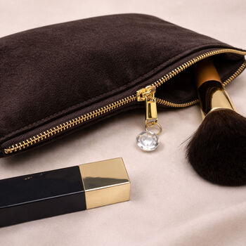 60th Birthday Gift For Her A Fabulous Velvet Feel Birthday Make Up Bag, 12 of 12