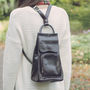 Italian Leather Backpack Handbag. 'The Carli', thumbnail 1 of 11