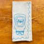 Set Of Six Embroidered Food Condiment Napkins, thumbnail 7 of 12
