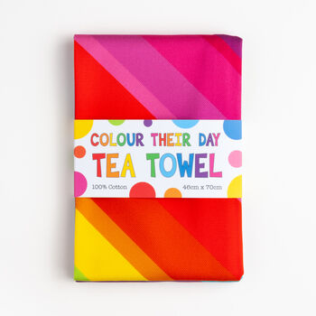 Rainbow Stripe Tea Towel, 2 of 7